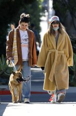 OLIVIA JADE and ISABELLA ROSE GIANNULLI Out with Their Dog in West Hollywood 02/03/2022
