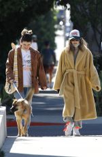OLIVIA JADE and ISABELLA ROSE GIANNULLI Out with Their Dog in West Hollywood 02/03/2022