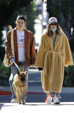OLIVIA JADE and ISABELLA ROSE GIANNULLI Out with Their Dog in West Hollywood 02/03/2022