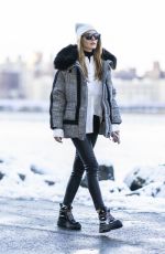 OLIVIA PALERMO Out in Snowy in New York 01/30/2022