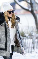 OLIVIA PALERMO Out in Snowy in New York 01/30/2022