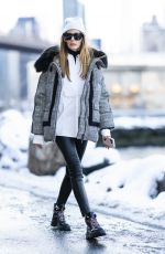 OLIVIA PALERMO Out in Snowy in New York 01/30/2022