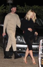 PAMELA ANDERSON Out for Dinner with Her Husband Dan Hayhurst and Son Brandon Thomas Lee at Nobu in Malibu 02/15/2022