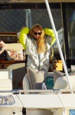 PAULINA RUBIO and Eugenio Lopez Alonso Out in St.Barths 02/08/2022