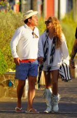 PAULINA RUBIO and Eugenio Lopez Alonso Out in St.Barths 02/08/2022