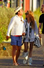 PAULINA RUBIO and Eugenio Lopez Alonso Out in St.Barths 02/08/2022