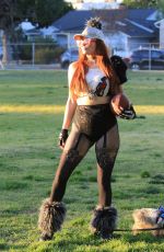 PHOEBE PRICE Out at a Park in Los Angeles 02/11/2022