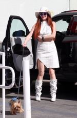 PHOEBE PRICE Out with Her Dog in Los Angeles 02/10/2022
