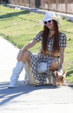 PHOEBE PRICE Out with Her Dog in Los Angeles 02/17/2022