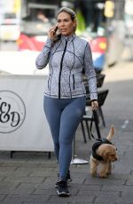 Pregnant FRANKIE ESSEX Out with Her Dog in Essex 02/14/2022