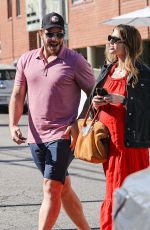 Pregnant KATHERINE SCHWARZENEGGER at Chris Pratt at Cafe Vida in Pacific Palisades 02/14/2022