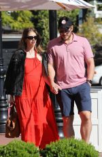 Pregnant KATHERINE SCHWARZENEGGER at Chris Pratt at Cafe Vida in Pacific Palisades 02/14/2022