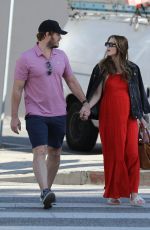 Pregnant KATHERINE SCHWARZENEGGER at Chris Pratt at Cafe Vida in Pacific Palisades 02/14/2022