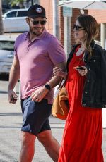 Pregnant KATHERINE SCHWARZENEGGER at Chris Pratt at Cafe Vida in Pacific Palisades 02/14/2022