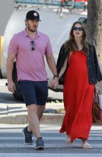 Pregnant KATHERINE SCHWARZENEGGER at Chris Pratt at Cafe Vida in Pacific Palisades 02/14/2022