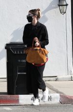 Pregnant KATHERINE SCHWARZENEGGER Leaves a Salon in Beverly Hills 02/01/2022
