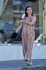 Pregnant LAURA PARSEKIAN at a Day Spa in Los Angeles 02/10/2022