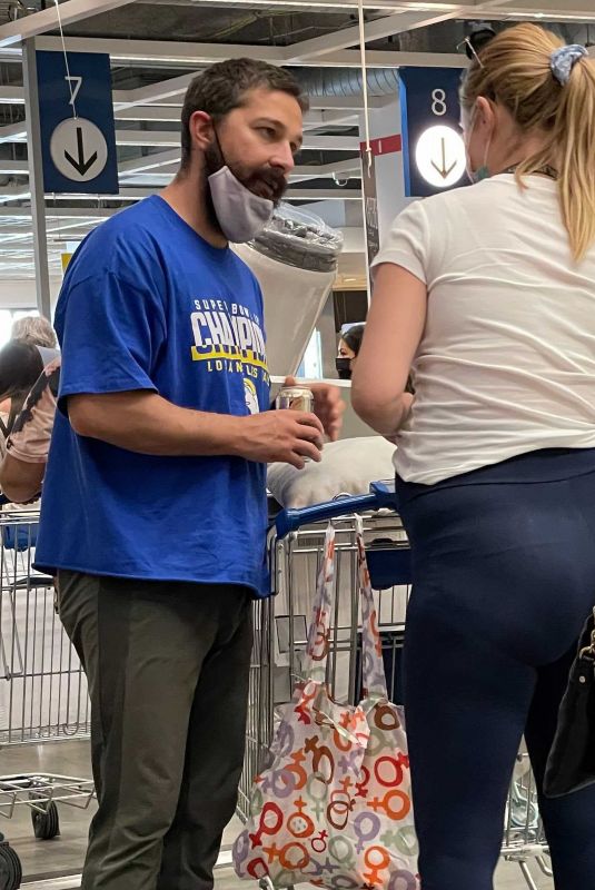 Pregnant MIA GOTH and Shia Labeouf at IKEA Store in Burbank 02/19/2022
