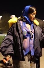 Pregnant RIHANNA and ASAP Rocky at Super Bowl at SoFi Stadium in Inglewood 02/13/2022