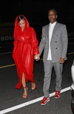 Pregnant RIHANNA and Asap Rocky Out for Dinner at Giorgio Baldi in Santa Monica 02/12/2022