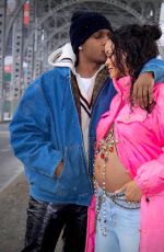 Pregnant RIHANNA and Asap Rocky Out in New York 01/28/2022