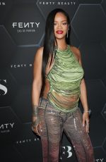 Pregnant RIHANNA at Fenty Beauty & Fenty Skin Celebration at Goya Studios in Hollywood 02/11/2022