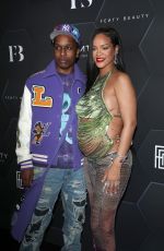 Pregnant RIHANNA at Fenty Beauty & Fenty Skin Celebration at Goya Studios in Hollywood 02/11/2022