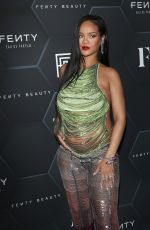 Pregnant RIHANNA at Fenty Beauty & Fenty Skin Celebration at Goya Studios in Hollywood 02/11/2022