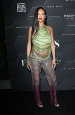 Pregnant RIHANNA at Fenty Beauty & Fenty Skin Celebration at Goya Studios in Hollywood 02/11/2022