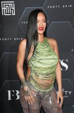 Pregnant RIHANNA at Fenty Beauty & Fenty Skin Celebration at Goya Studios in Hollywood 02/11/2022