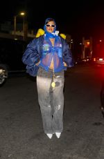 Pregnant RIHANNA Out for Dinner at Nobu in Los Angeles 02/13/2022