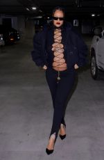 Pregnant RIHANNA Out for Dinner in Beverly Hills 02/07/2022