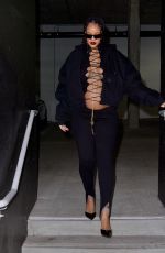 Pregnant RIHANNA Out for Dinner in Beverly Hills 02/07/2022