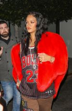 Pregnant RIHANNA Out for Dinner in New York 02/15/2022