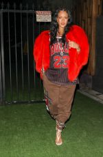 Pregnant RIHANNA Out for Dinner in New York 02/15/2022