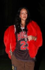 Pregnant RIHANNA Out for Dinner in New York 02/15/2022