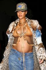 Pregnant RIHANNA Out for Late Dinner at Giorgio Baldi in Santa Monica 02/09/2022
