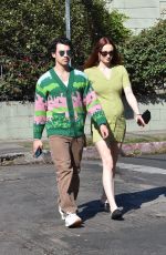 Pregnant SOPHIE TURNER and Joe Jonas at All Time Restaurant in Los Feliz 02/16/2022