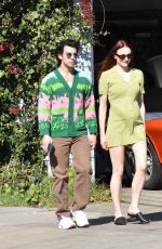 Pregnant SOPHIE TURNER and Joe Jonas at All Time Restaurant in Los Feliz 02/16/2022