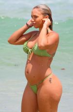 Pregnant TAMMY HEMBROW in Bikini at Bondi Beach in Sydney 02/14/2022
