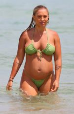 Pregnant TAMMY HEMBROW in Bikini at Bondi Beach in Sydney 02/14/2022