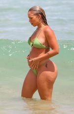 Pregnant TAMMY HEMBROW in Bikini at Bondi Beach in Sydney 02/14/2022