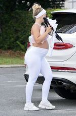 Pregnant TAMMY HEMBROW Leaves a Gym on the Gold Coast 02/21/2022