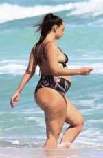Pregnant YESJULZ in Bikini at a Beach in Miami 02/03/2022