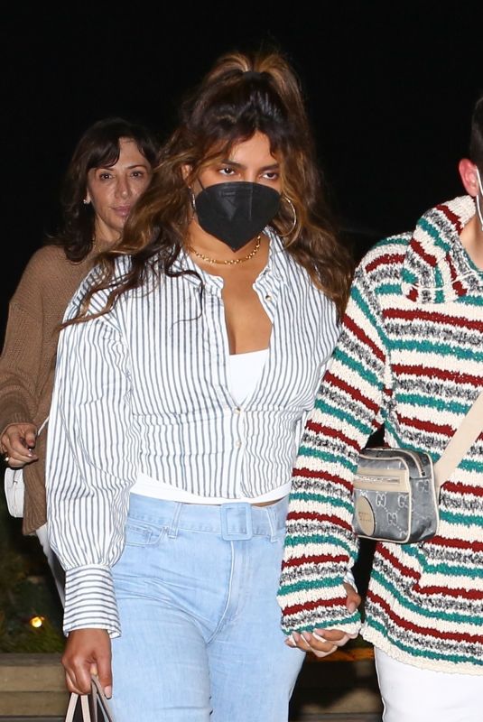 PRIYANKA CHOPRA and Nick Jonas at Nobu in Malibu 02/20/2022