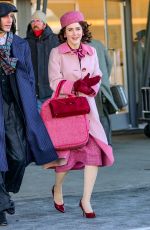 RACHEL BROSNAHAN on the Set of The Marvelous Mrs Maisel in New York 02/14/2022