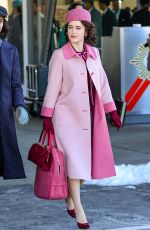 RACHEL BROSNAHAN on the Set of The Marvelous Mrs Maisel in New York 02/14/2022
