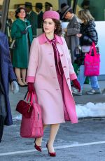 RACHEL BROSNAHAN on the Set of The Marvelous Mrs Maisel in New York 02/14/2022
