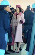 RACHEL BROSNAHAN on the Set of The Marvelous Mrs Maisel in New York 02/14/2022