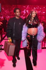 RIHANNA and Asap Rocky at Gucci x Adidas Show at Milan Fashion Week 02/25/2022